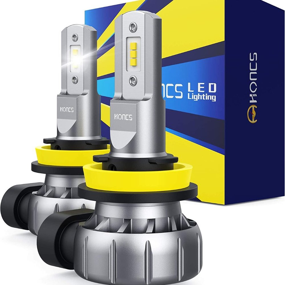 HONCS H11/H8/H16 LED Fog Light Bulbs, 300% Brighter 6500K Cool White LED  For Ca